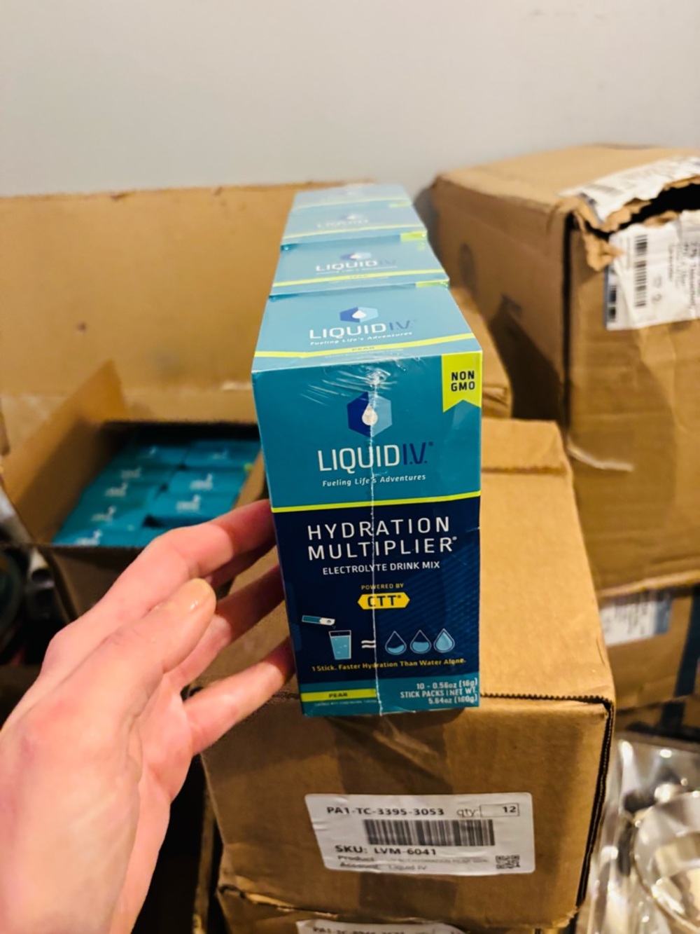Lot of 150 Liquid I.V. Hydration Multiplier Electrolyte Drink Mix - Teal & Blue